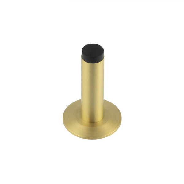 Burlington - Plain Wall Mounted Door Stops Chamfered Rose - Satin Brass - BUR-970SB-972SB - Choice Handles