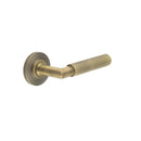 Burlington - Piccadilly Door Handle on Chamfered Rose  - Antique Brass - BUR40KIT2 - Choice Handles