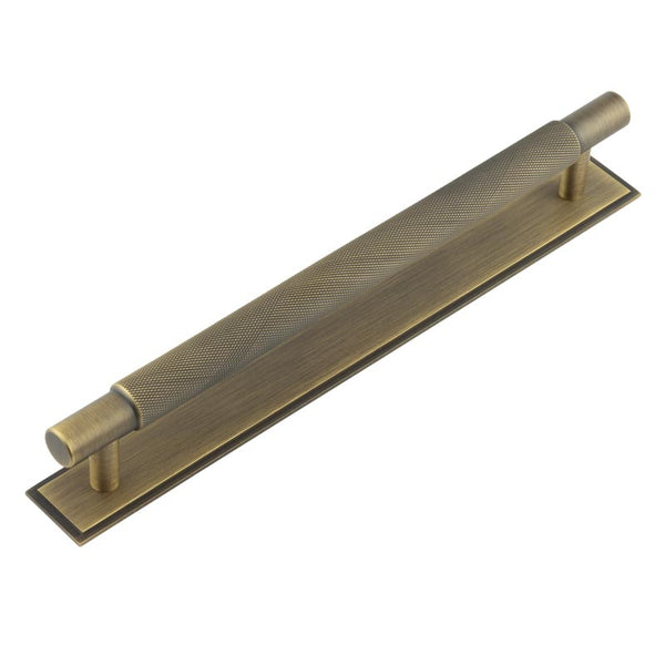 Hoxton - Taplow Cabinet Handles 224mm Ctrs Stepped Backplate - Antique Brass - HOX-2060AB-6060AB - Choice Handles