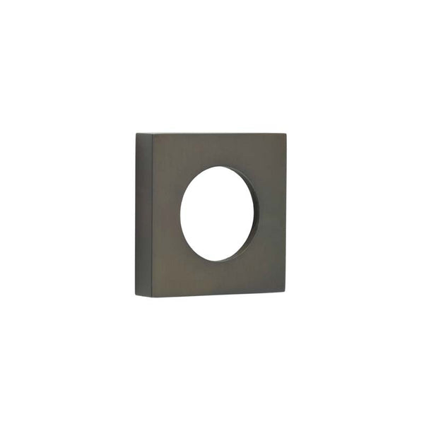 Burlington - Square Plain Outer Rose - Dark Bronze - BUR150DB - Choice Handles