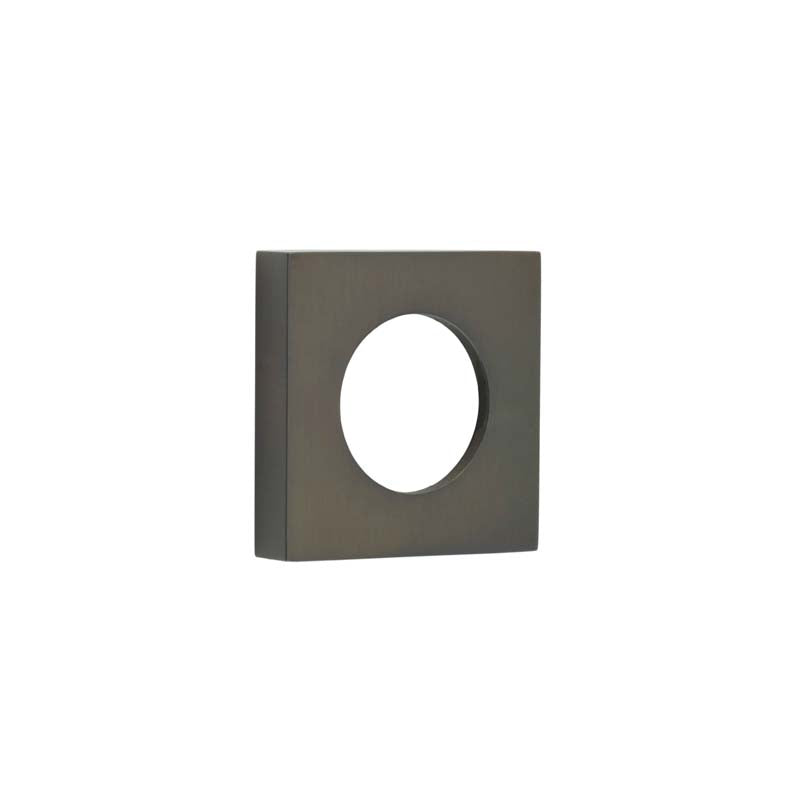 Burlington - Square Plain Outer Rose - Dark Bronze - BUR150DB - Choice Handles