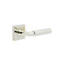 Burlington - Piccadilly Door Handle on Square Plain Rose  - Polished Nickel - BUR40KIT162 - Choice Handles