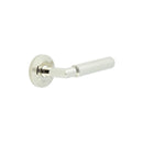 Burlington - Piccadilly Door Handle on Chamfered Rose  - Polished Nickel - BUR40KIT158 - Choice Handles