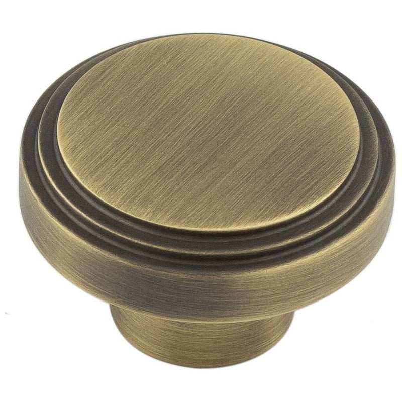 Hoxton - Cropley Cupboard Knobs 40mm - Antique Brass - HOX1040AB - Choice Handles