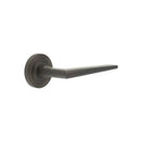 Burlington - Mayfair Door Handle on Reeded Rose  - Dark Bronze - BUR10KIT82 - Choice Handles