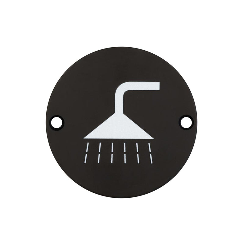 Frelan - Stainless Steel Shower Symbol 75mm - Black - JS106MB - Choice Handles