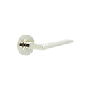 Burlington - Mayfair Door Handle on Plain Rose  - Polished Nickel - BUR10KIT157 - Choice Handles