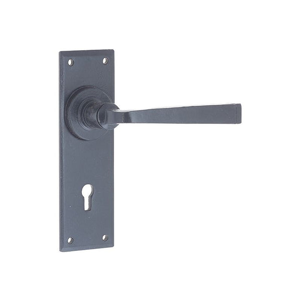 Valley Forge - Valley Forge Door Handle on Lockplate - Black - VFB100 - Choice Handles