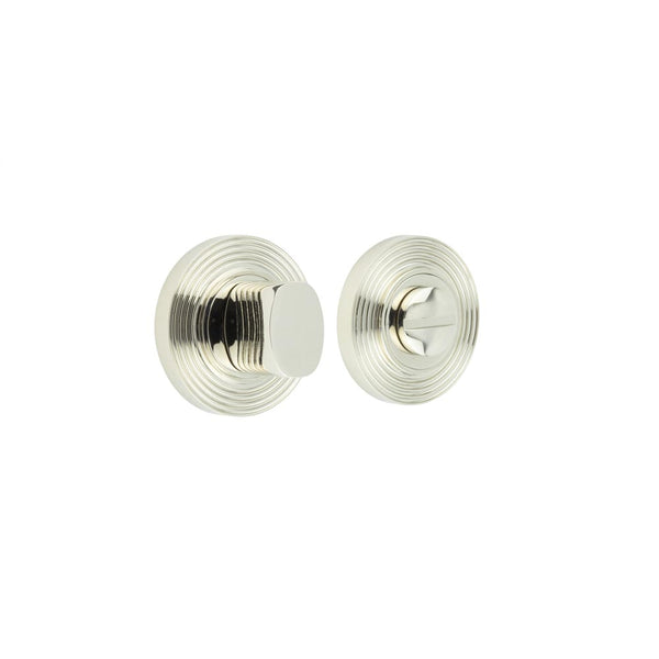 Burlington - Turns & Releases Inner 3 Reeded Rose - Polished Nickel - BUR-81PN-53PN - Choice Handles