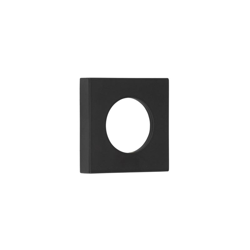 Burlington - Square Plain Outer Rose - Matt Black - BUR150MB - Choice Handles