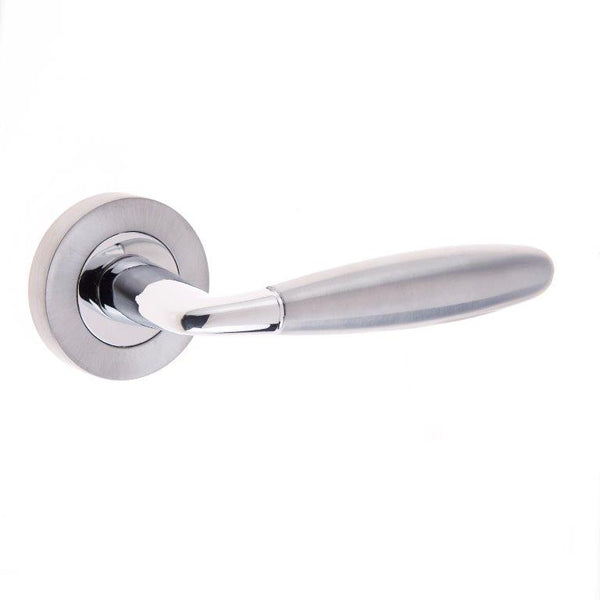 Frelan - Stylo Door Handle  - Satin Chrome/Polished Chrome - JV534PCSC - Choice Handles