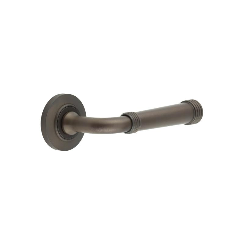 Burlington - Highgate Door Handles On Chamfered Rose  - Dark Bronze - BUR35KIT80 - Choice Handles