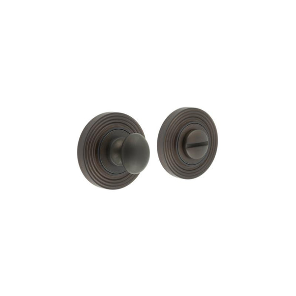 Burlington - Turns & Releases Inner 1 Reeded Rose - Dark Bronze - BUR-80DB-53DB - Choice Handles