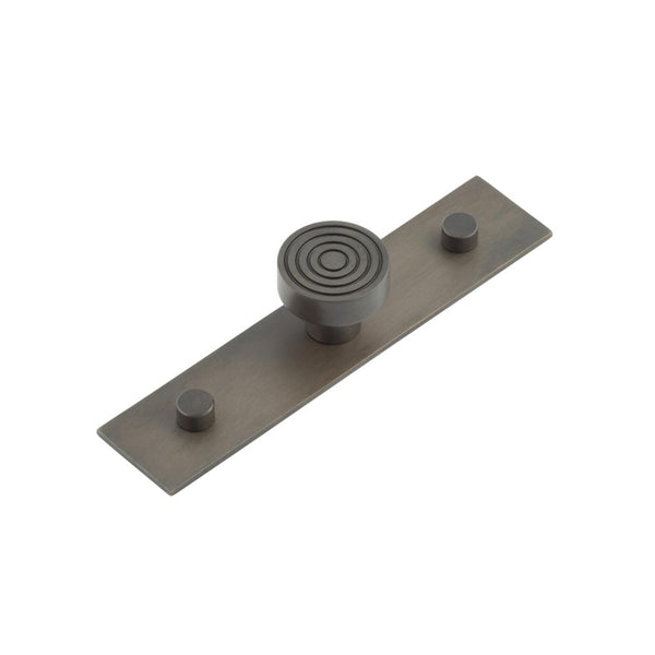 Hoxton - Murray Cupboard Knobs 30mm Plain Backplate - Dark Bronze - HOX-1130DB-5090DB - Choice Handles