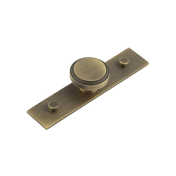 Hoxton - Cropley Cupboard Knobs 40mm - Antique Brass - HOX-1040AB-5090AB - Choice Handles