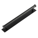 Hoxton Wenlock Cabinet Handles 224mm Ctrs Plain Backplate - Matt Black - HOX-160MB-5060MB - Choice Handles