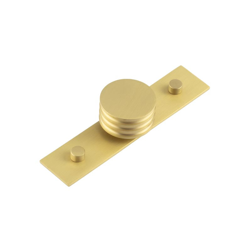 Hoxton - Sturt Cupboard Knobs 40mm Plain - Satin Brass - HOX-440SB-5090SB - Choice Handles