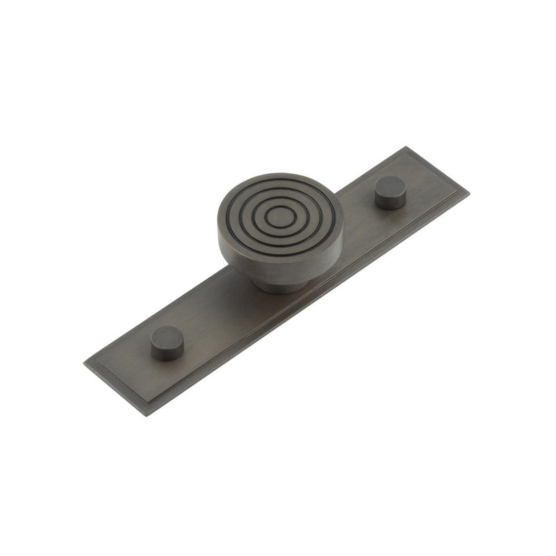 Hoxton - Murray Cupboard Knobs 40mm Stepped Backplate - Dark Bronze - HOX-1140DB-6090DB - Choice Handles