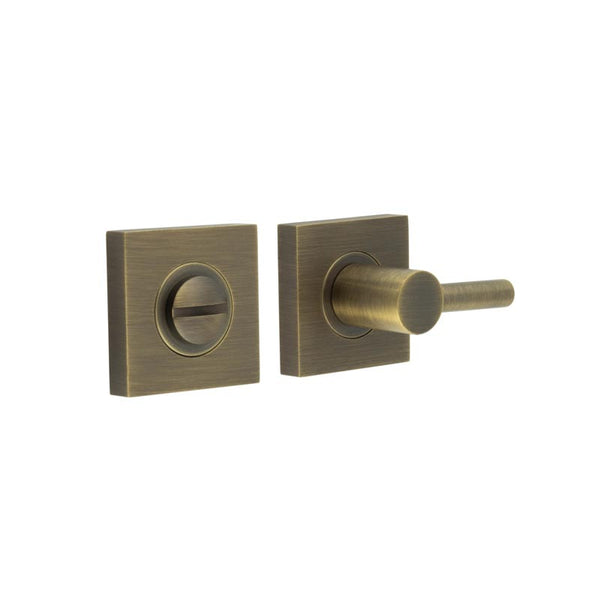 Burlington - Easy Turn & Release Square Plain Rose - Antique Brass - BUR-82AB-150AB - Choice Handles