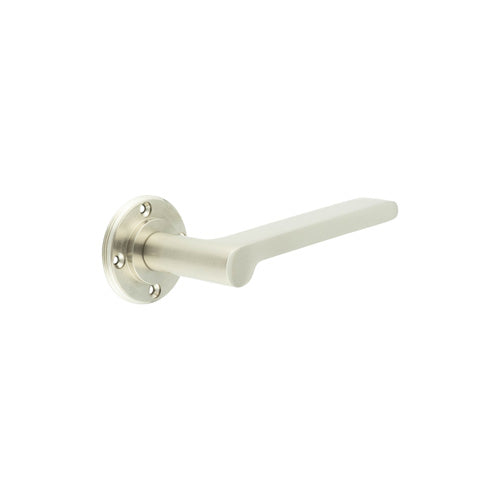 Burlington - Fitzrovia Door Handles No Rose  - Satin Nickel - BUR15SN - Choice Handles