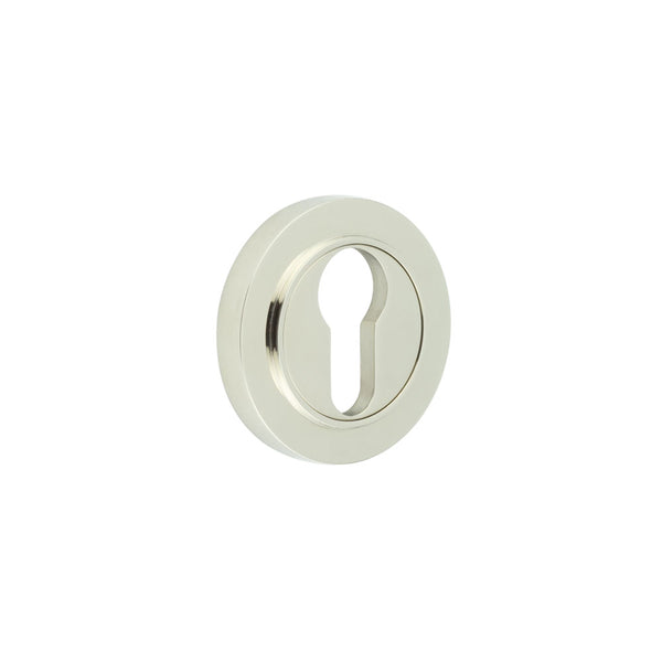 Burlington - Euro Profile Escutcheons Plain Rose  - Polished Nickel - BUR-61PN-71PN - Choice Handles