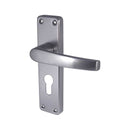 Jedo - Contract Door Handle on Euro Profile Lockplate - Satin Anodised Aluminium - J5601E - Choice Handles