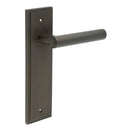 Burlington - Richmond Latch Door Handles On Square Plain  - Dark Bronze - BUR45KIT84 - Choice Handles