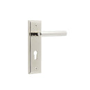 Burlington - Richmond Door Handle On Din Euro Backplate - Polished Nickel - BUR45KIT168 - Choice Handles