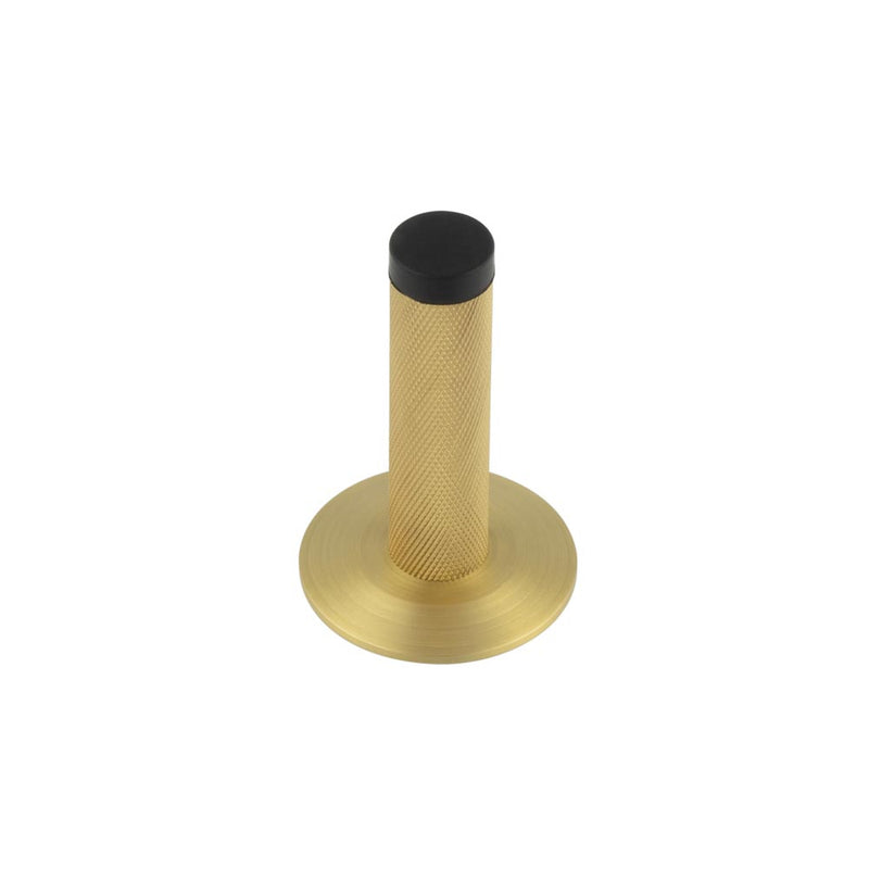 Burlington - Knurled Wall Mounted Doorstops Chamfered Rose - Satin Brass - BUR-968SB-972SB - Choice Handles