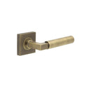 Burlington - Westminster Door Handle on Square Plain Rose  - Antique Brass - BUR30KIT6 - Choice Handles