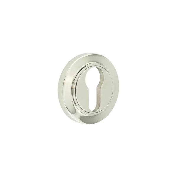 Burlington - Euro Profile Escutcheons Chamfered Rose - Polished Nickel - BUR-61PN-72PN - Choice Handles