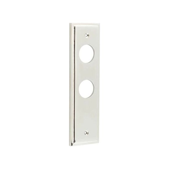 Burlington - Lever Handle Bathroom Backplate - Polished Nickel - BUR453PN - Choice Handles