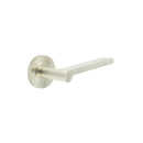 Burlington - Fitzrovia Door Handles On Knurled Rose  - Satin Nickel - BUR15KIT317 - Choice Handles
