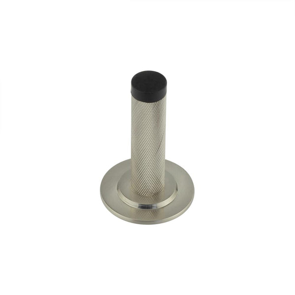 Burlington - Knurled Wall Mounted Doorstops Stepped Rose - Satin Nickel - BUR-968SN-973SN - Choice Handles