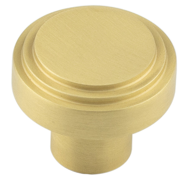 Hoxton - Cropley Cupboard Knobs 30mm - Satin Brass - HOX1030SB - Choice Handles