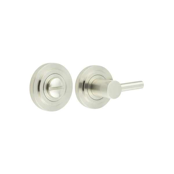 Burlington - Easy Turn & Release Stepped Rose - Satin Nickel - BUR-82SN-52SN - Choice Handles