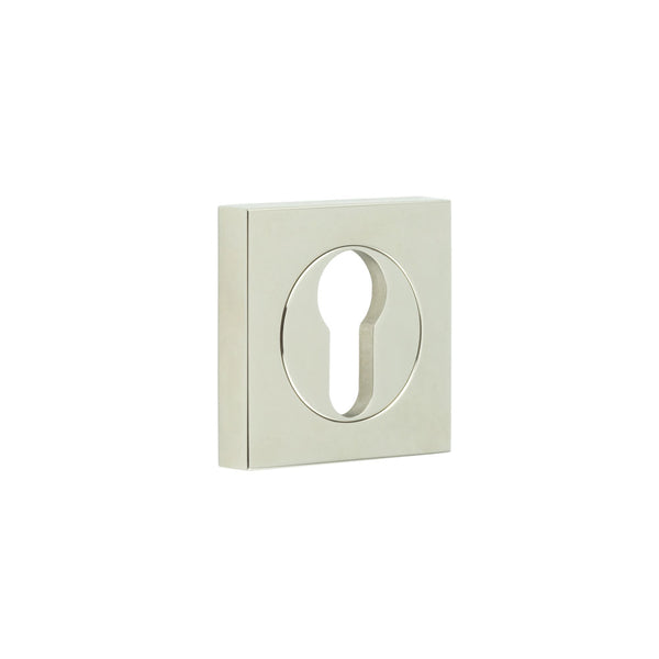 Burlington - Euro Profile Escutcheons Square Plain Rose - Polished Nickel - BUR-61PN-171PN - Choice Handles