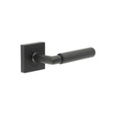 Burlington - Piccadilly Door Handle on Square Plain Rose  - Matt Black - BUR40KIT331 - Choice Handles