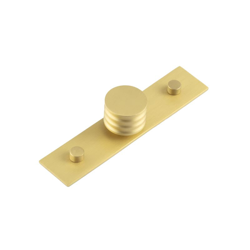 Hoxton - Sturt Cupboard Knobs 30mm Plain - Satin Brass - HOX-430SB-5090SB - Choice Handles