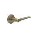 Burlington - Knightsbridge Door Handle on Chamfered Rose  - Antique Brass - BUR20KIT2 - Choice Handles