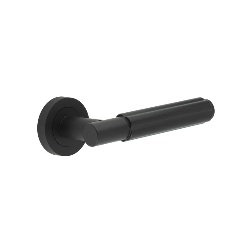 Jedo - Bloom Lever On Rose Door Handle - Black - JV848MB - Choice Handles