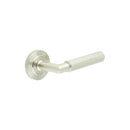 Burlington - Piccadilly Door Handle on Chamfered Rose  - Satin Nickel - BUR40KIT314 - Choice Handles