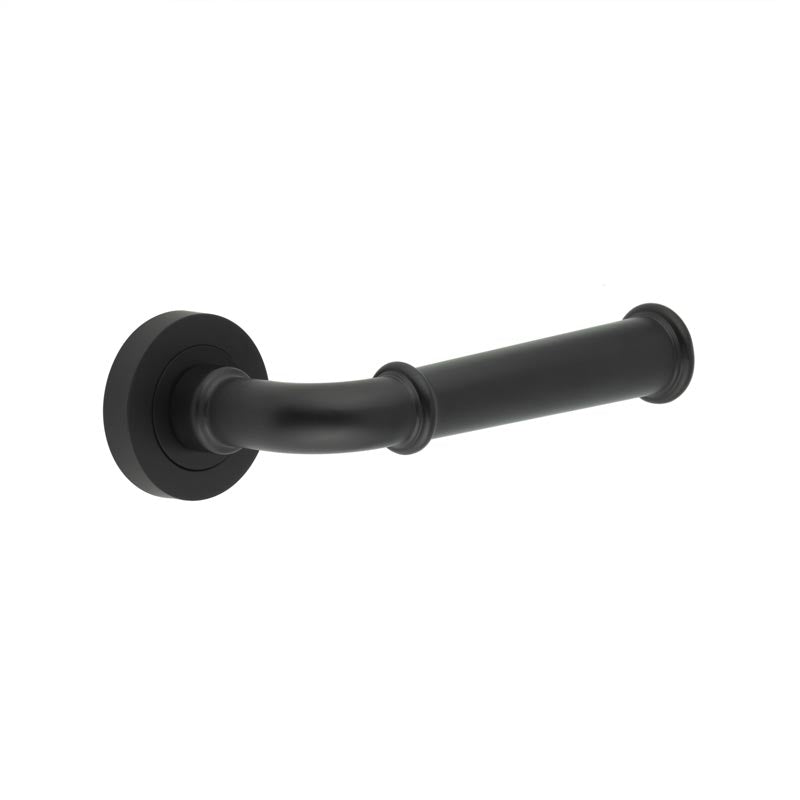 Jedo - Classic Lever On Rose Door Handle - Black - JV847MB - Choice Handles