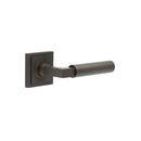 Burlington - Westminster Door Handles On Square Stepped Rose - Dark Bronze - BUR30KIT85 - Choice Handles
