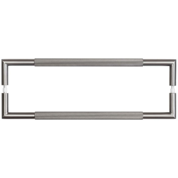 Stainless Steel - 425x20mm GM Mitred B/B Knurled Pull Handle - Gun Metal - JGM9 - Choice Handles