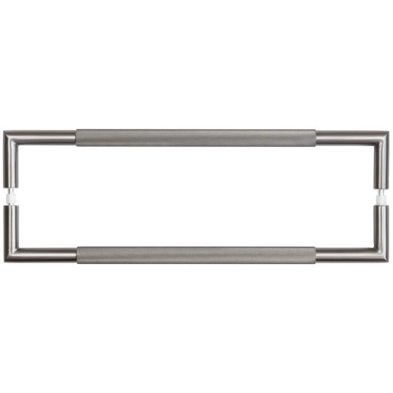 Stainless Steel - 425x20mm GM Mitred B/B Knurled Pull Handle - Gun Metal - JGM9 - Choice Handles