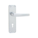 Jedo - Contract Door Handle on Lockplate - Satin Anodised Aluminium - J5601 - Choice Handles