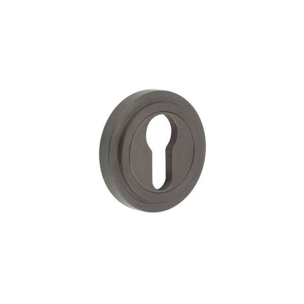 Burlington - Euro Profile Escutcheons Stepped Rose - Dark Bronze - BUR-61DB-73DB - Choice Handles