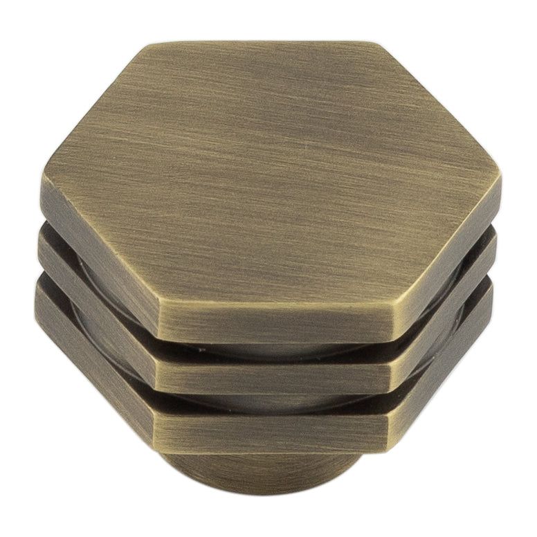 Hoxton - Nile Cupboard Knobs 30mm - Antique Brass - HOX330AB - Choice Handles