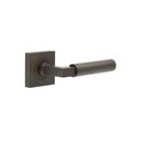 Burlington - Westminster Door Handles On Square Plain Rose - Dark Bronze - BUR30KIT84 - Choice Handles